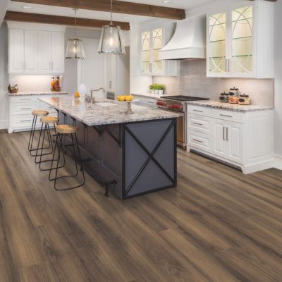 luxury vinyl plank flooring in a rustic FL kitchen