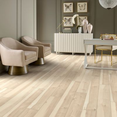 luxury vinyl plank flooring in a home office