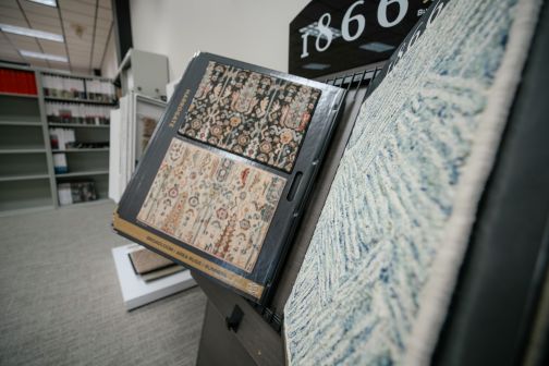 The Floor Trader FWB patterned carpet display