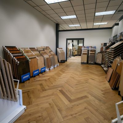 The Floor Trader FWB hardwood flooring showroom
